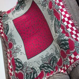 Vintage Watermelon Woven Tapestry Throw Blanket